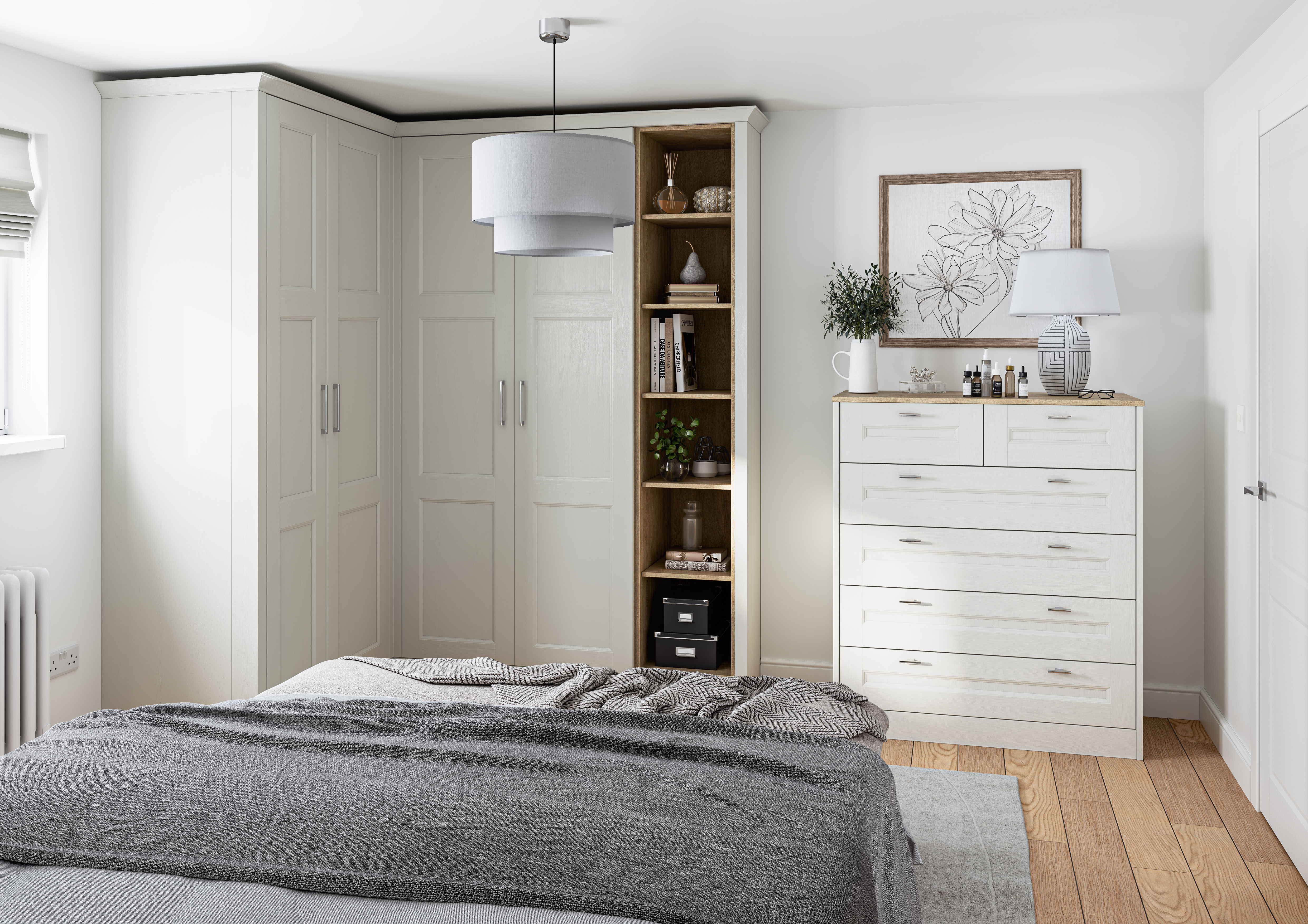 Belsay Beaded Dove Grey 23 8