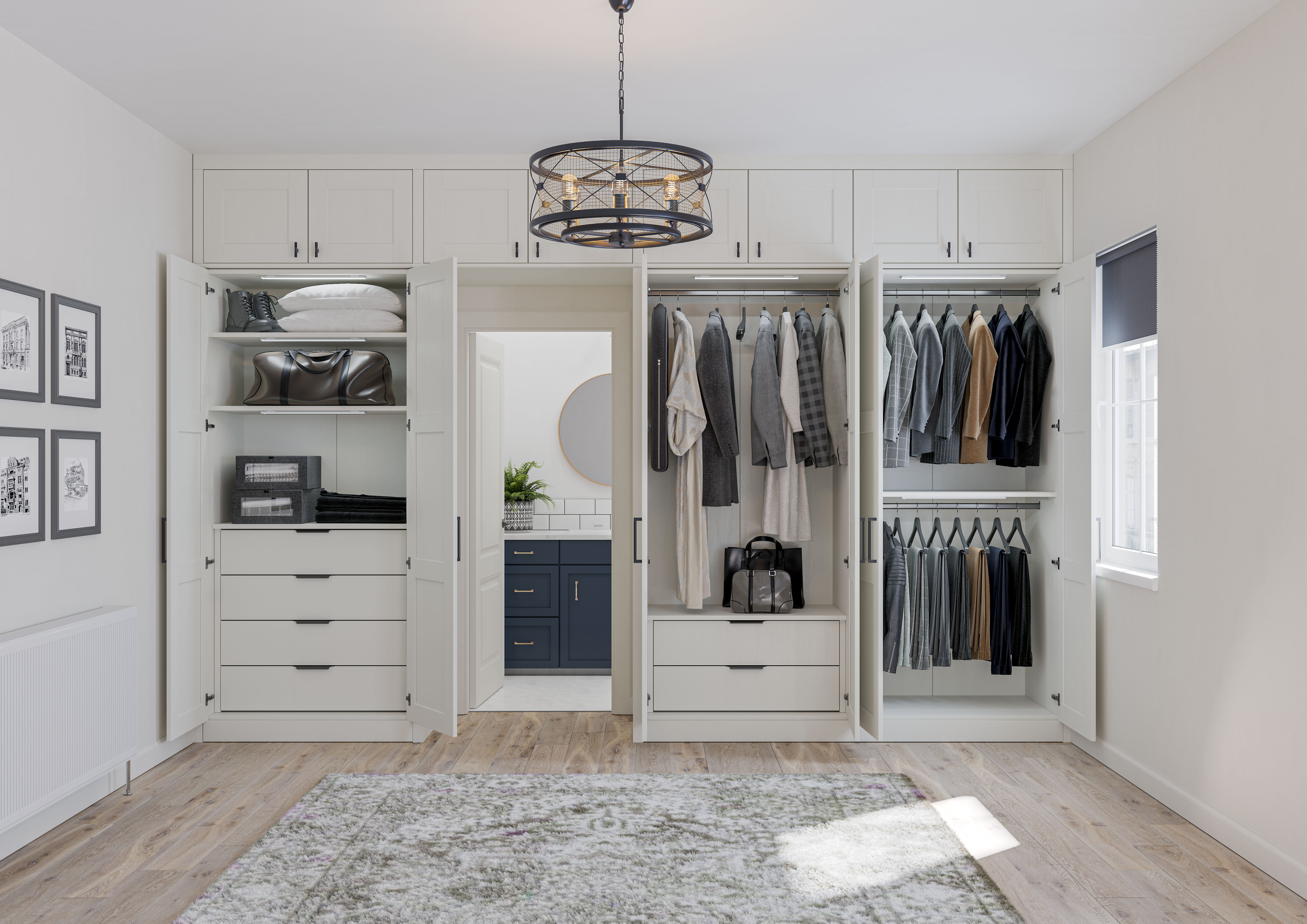 Belsay 3 Panel Dove Grey Open 01 02 1